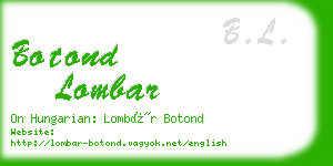 botond lombar business card